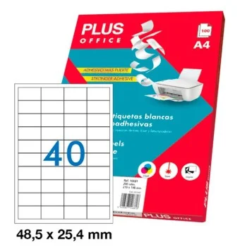 Etiquetes A4 48,5x25,5 Plus 002528 -caixa 100-