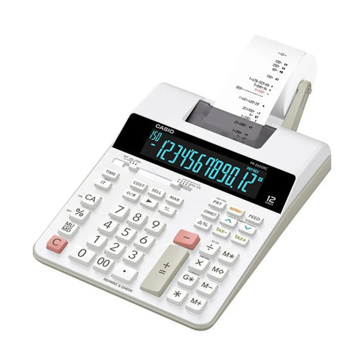 Calculadora 12 digits amb paper Casio FR-2650RC