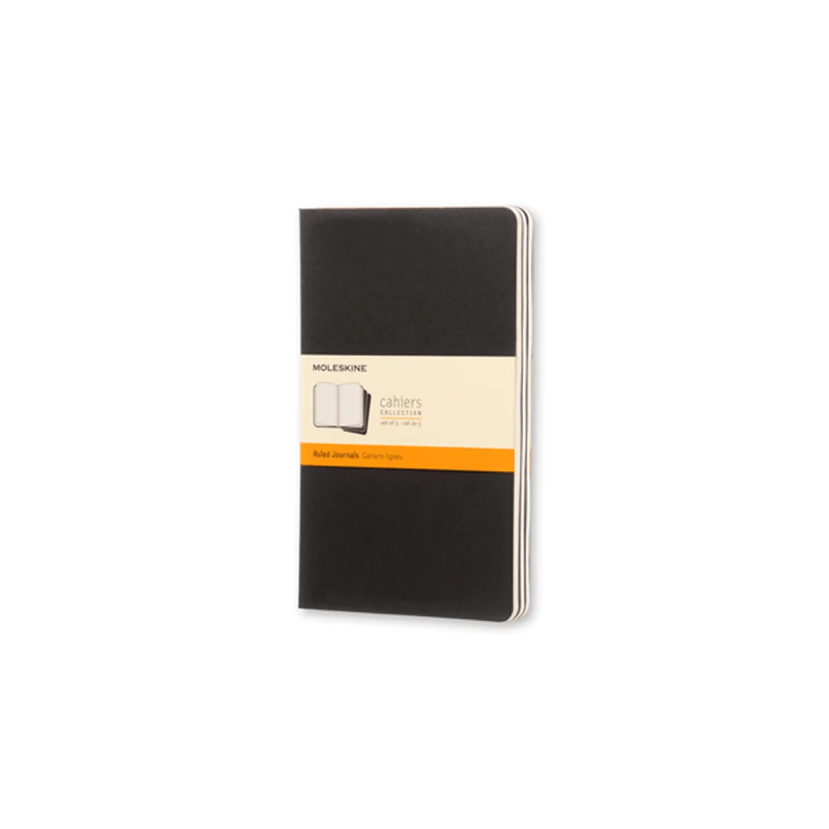 Llibreta 13x21 negre ratlla classic L Moleskine QP316 -paquet 3-
