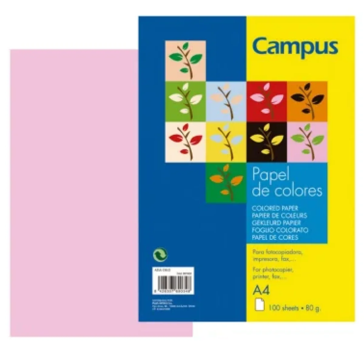 Paper Din A4 80g rosa Campus 002044 -100 fulls-