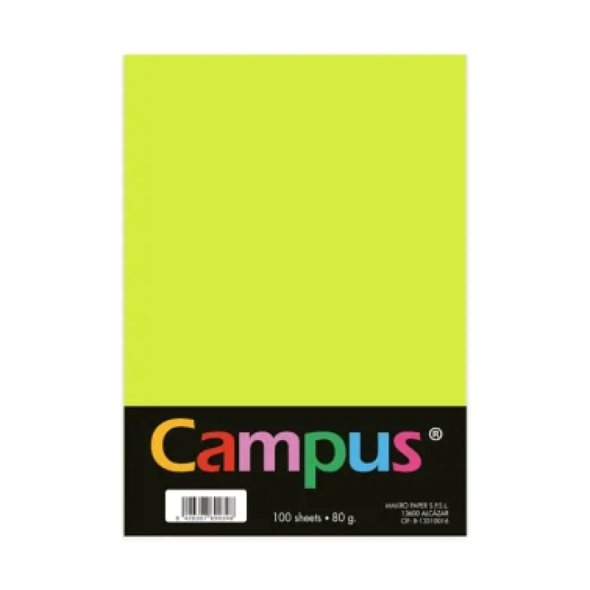 Paper Din A4 80g groc fluo Campus 002890-100 fulls-