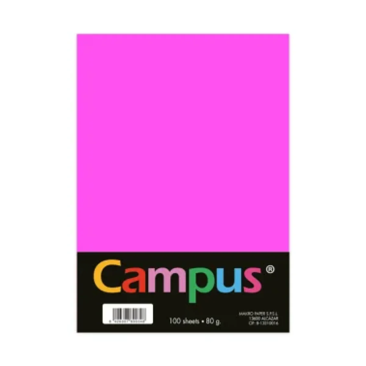 Paper Din A4 80g rosa fluo Campus 002891 -100 fulls-