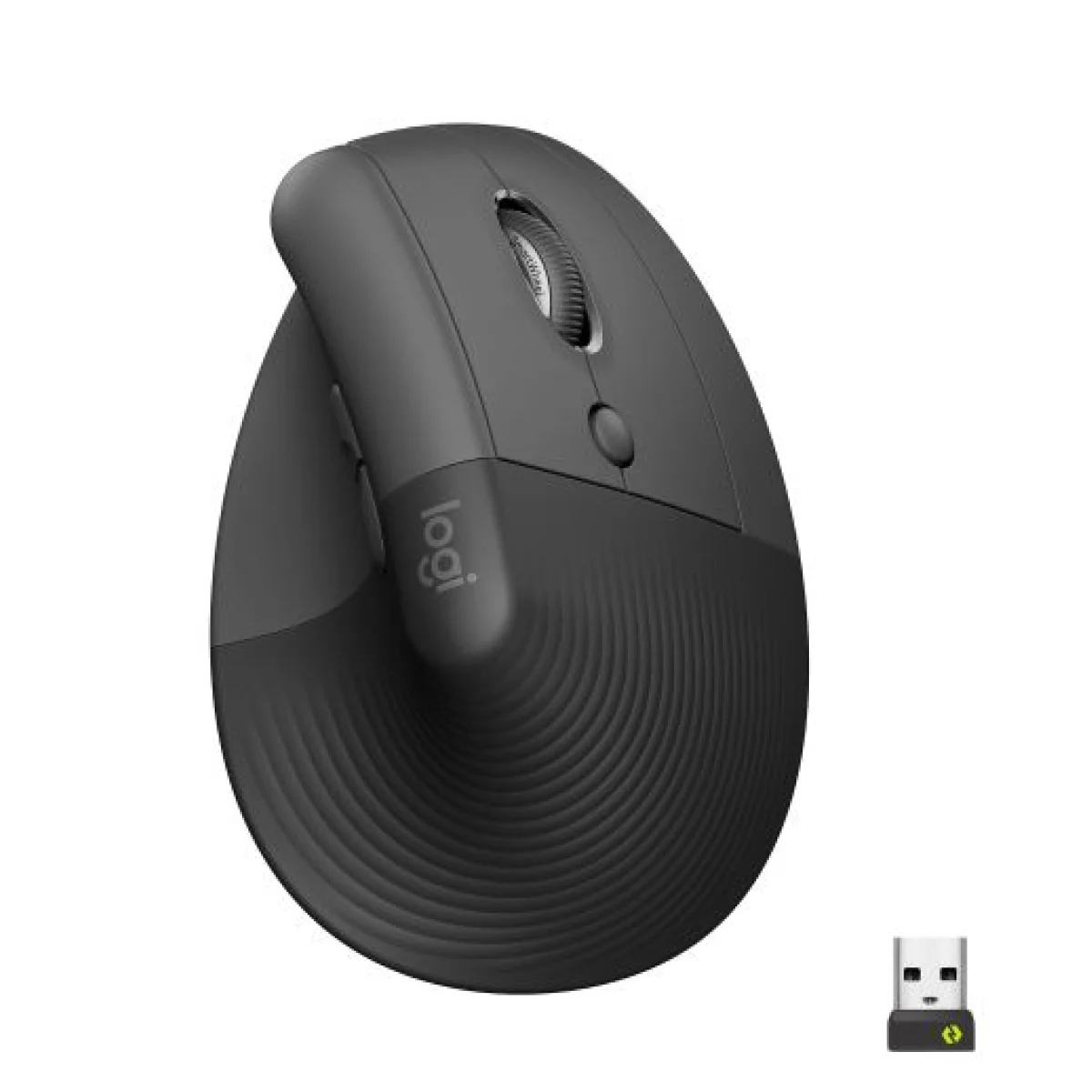 Mouse s/fil USB ergonòmic Logitech negre Lift 