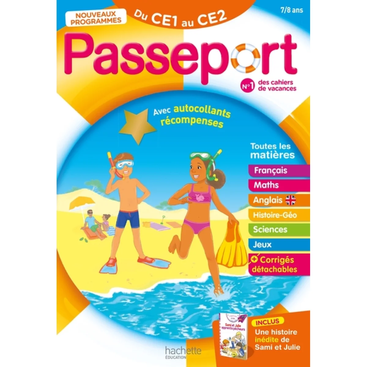 Cahier de vacances, Passeport du CE1 au CE2, Hachette