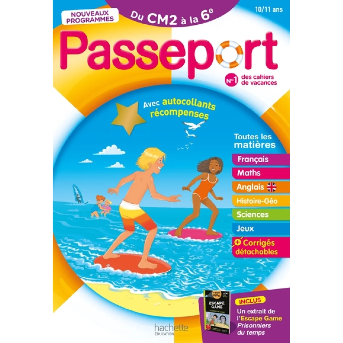 Cahier de vacances, Passeport du CM2 a la 6e, Hachette
