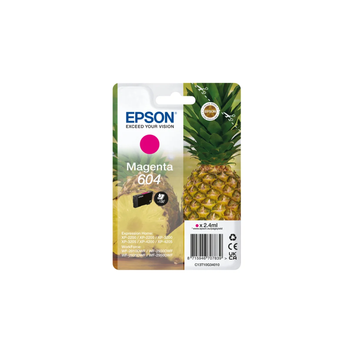 Cartutx tinta original Epson 604 magenta C13T10G34010