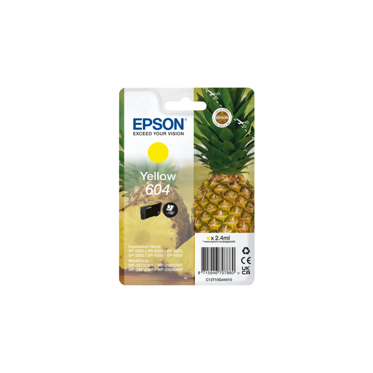 Cartutx tinta original Epson 604 groc C13T10G44010