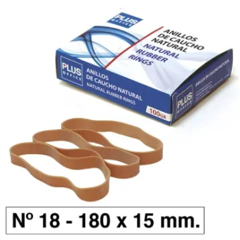 Goma elàstica Nº18 180x15 mm Plus -c 100g-