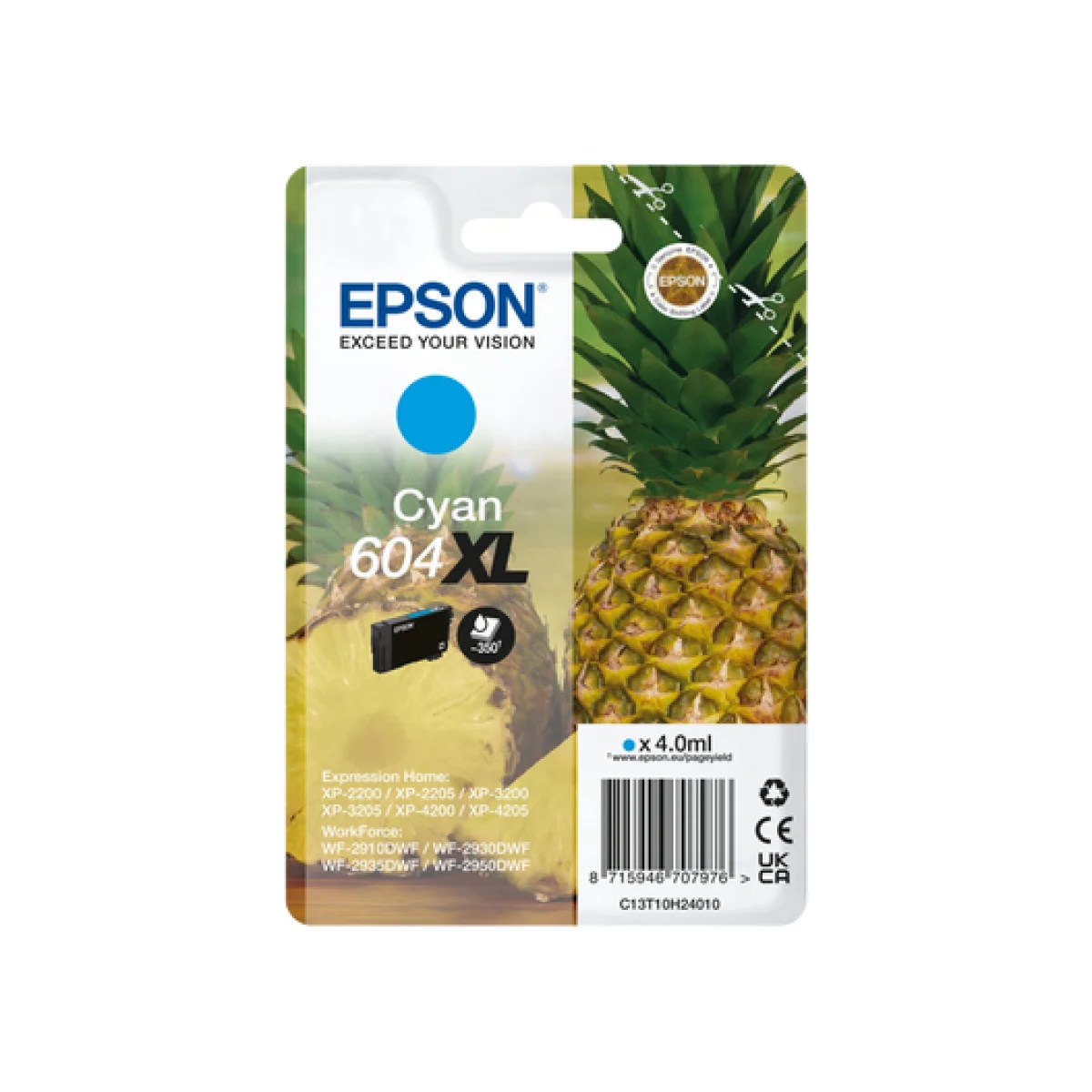 Cartutx tinta original Epson 604XL cian C13T10H24010