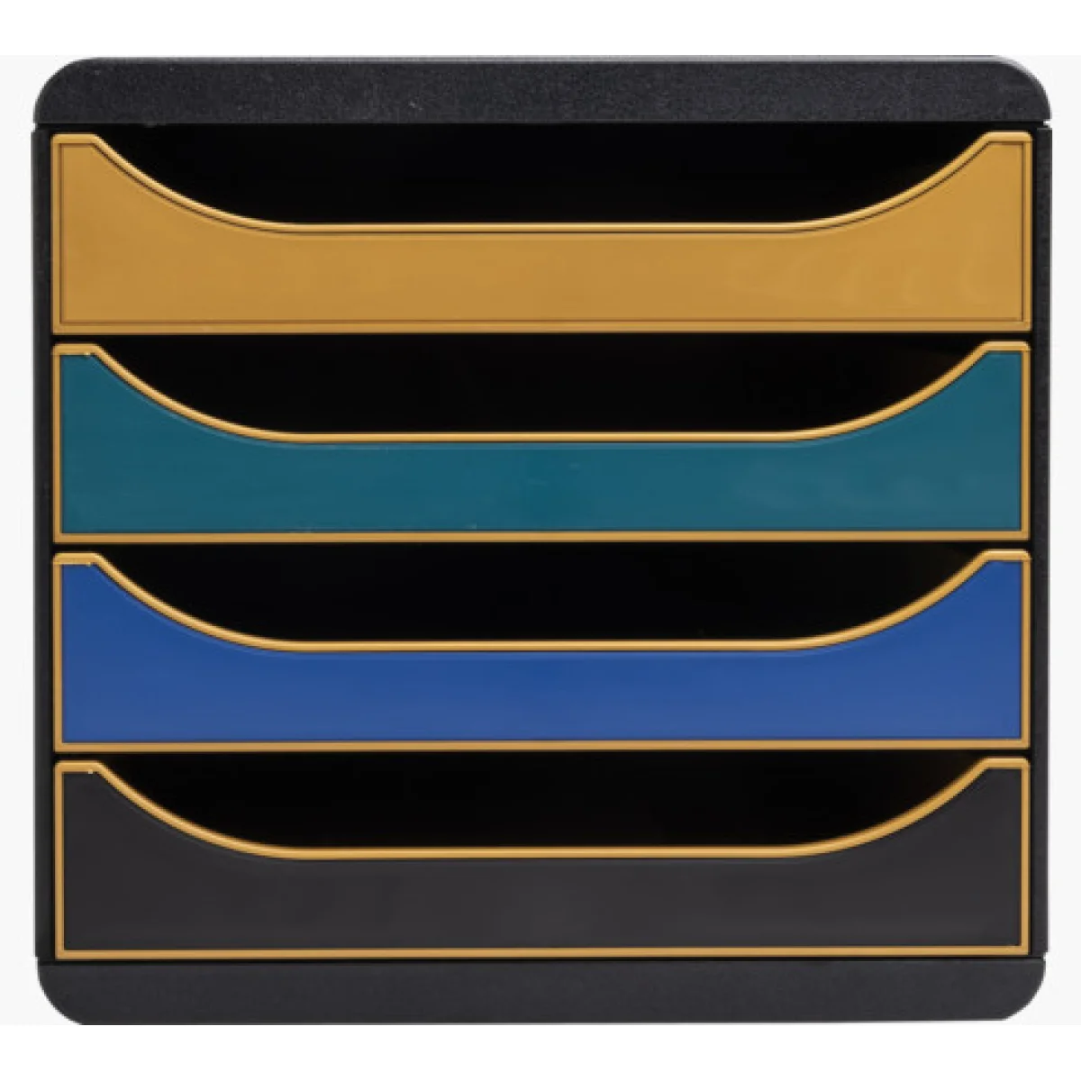 Mòdul 4 calaixos negre frontal colors Neo Deco 310505D Exacompta
