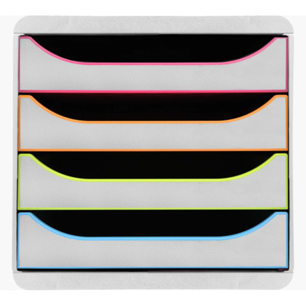 Mòdul 4 calaixos blanc frontal colors Office 310913D Exacompta
