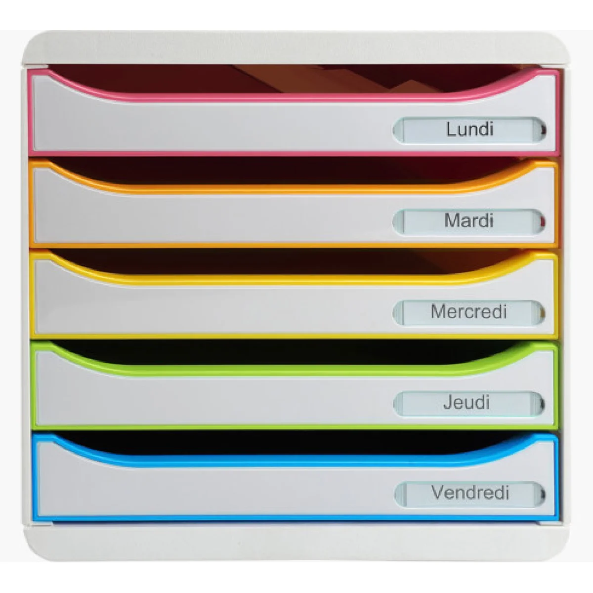 Mòdul 5 calaixos blanc frontal colors Office 309913D Exacompta