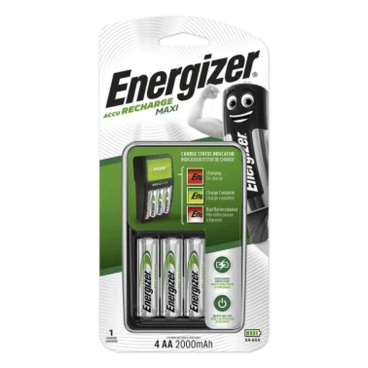 Carregador piles AA-AAA + 4 piles AA Energizer