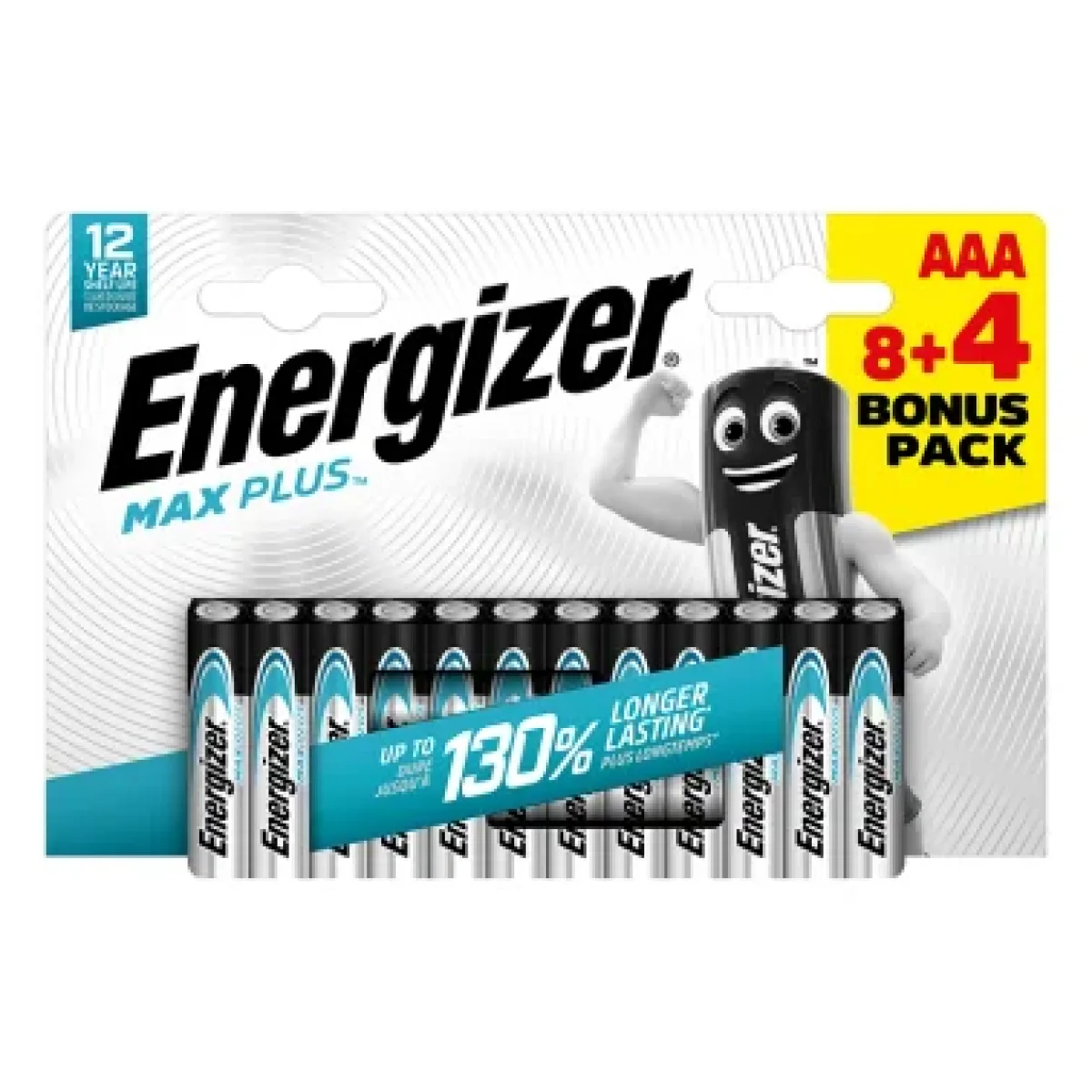 Pila LR03 (AAA) Energizer Max Plus -paquet 8+4-