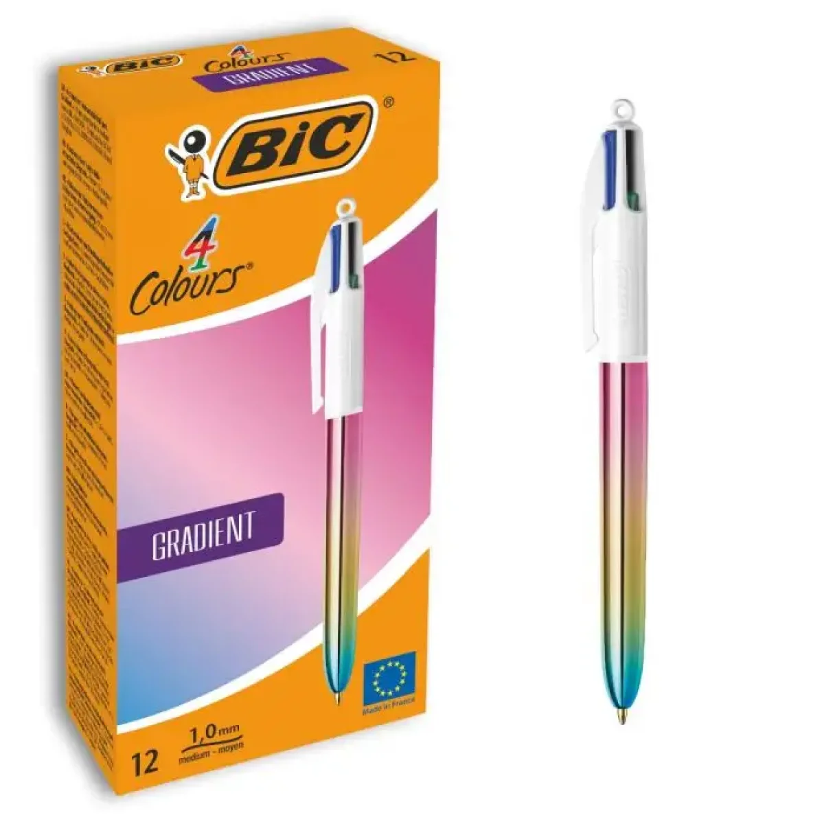 Bolígraf 4 colors Blau, Negre, Vermell, Verd  Bic Gradient