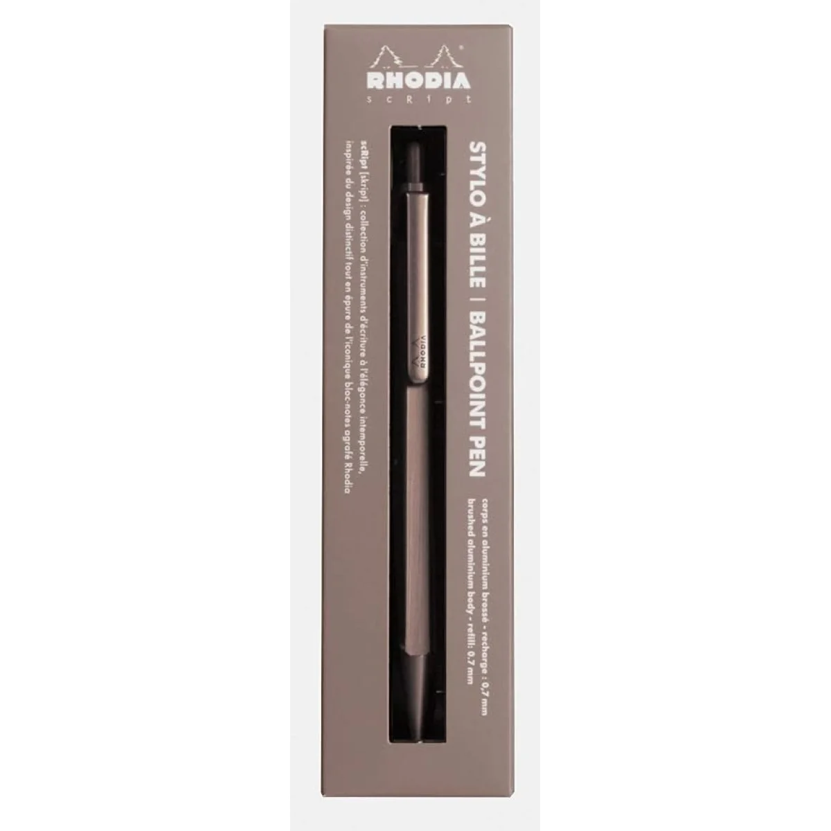 Bolígraf Rhodia Script Ballpoint Bois de Rose 9385C 