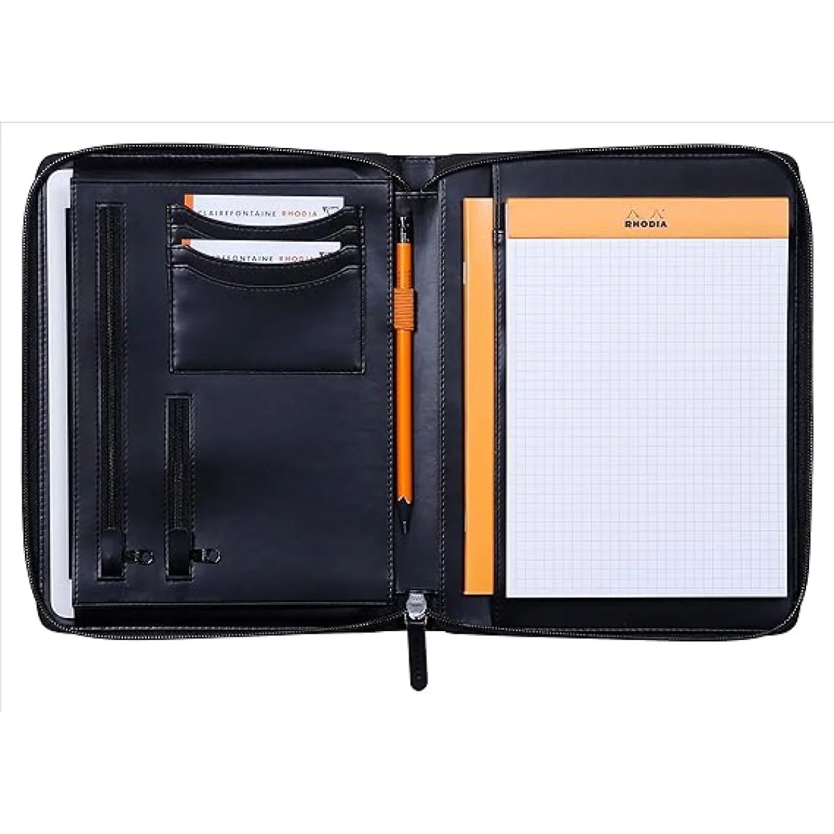 Portafoli congrès A5 cremallera Noir Rhodia 168100C
