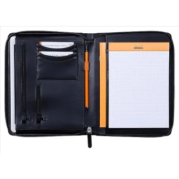 Portafoli congrès A5 cremallera Noir Rhodia 168100C