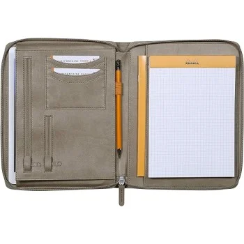 Portafoli congrès A5 cremallera Taupe Rhodia 168101C