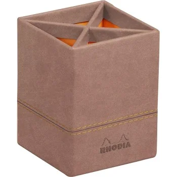 Porta llapis cuadrat Taupe Rhodia 318814C