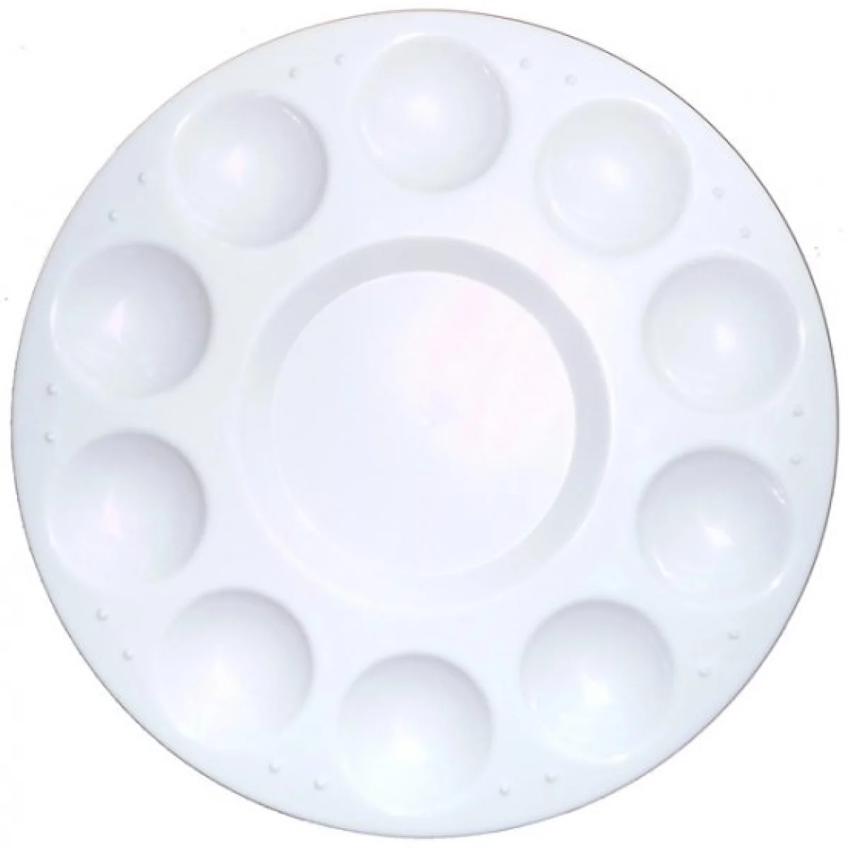 Paleta de plàstic per a barreja rodona 17 cm 11 pouets Talens 90612547
