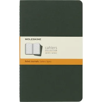 Llibreta 13x21 verd mirtillo ratlla L Moleskine CH016K15 -paquet 3- 