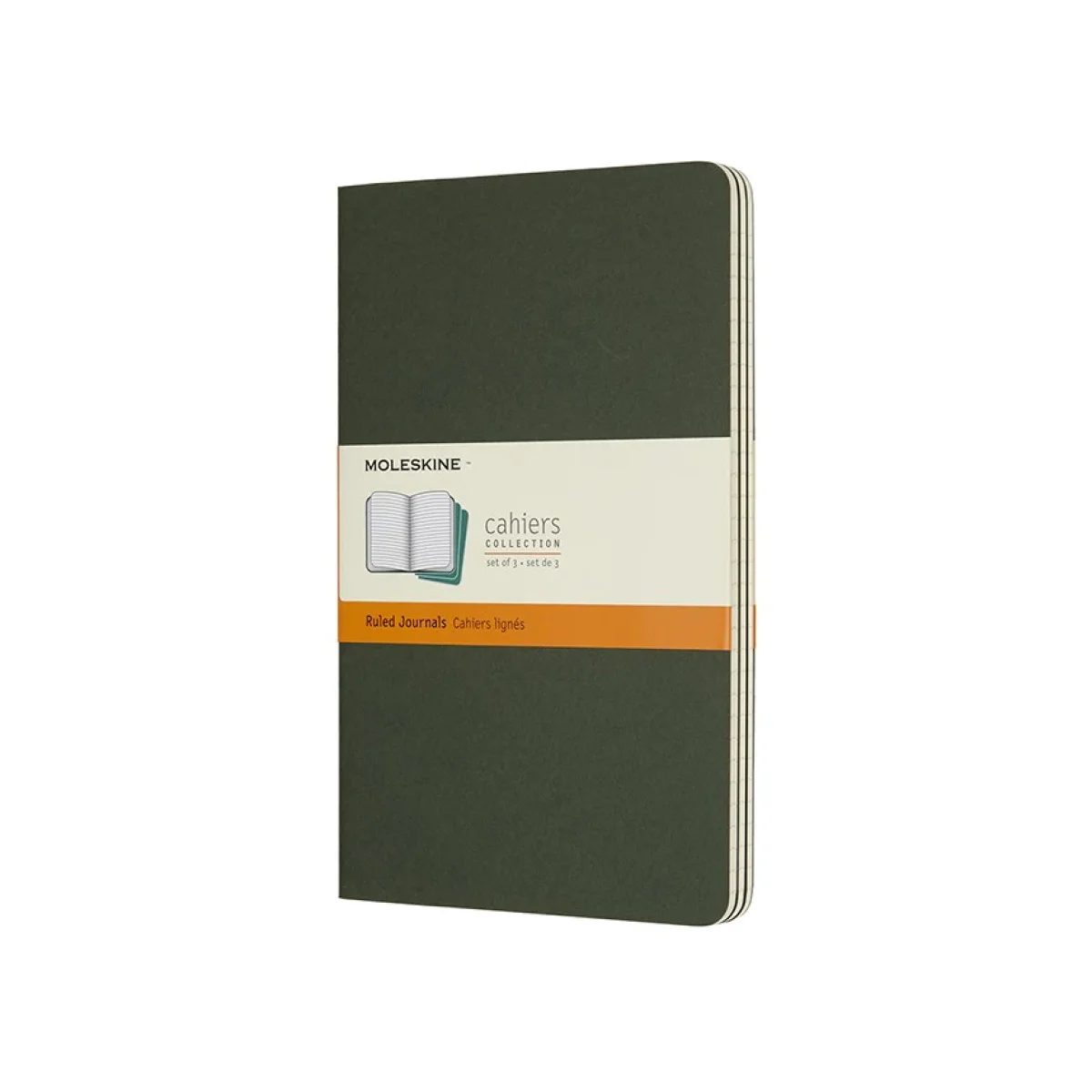 Llibreta 9x14 verd mirtillo ratlla P Moleskine CH011K15 -paquet 3- 