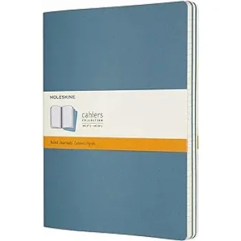 Llibreta 19x25 blau elèctric ratlla XL Moleskine CH021B44 -paquet 3- 