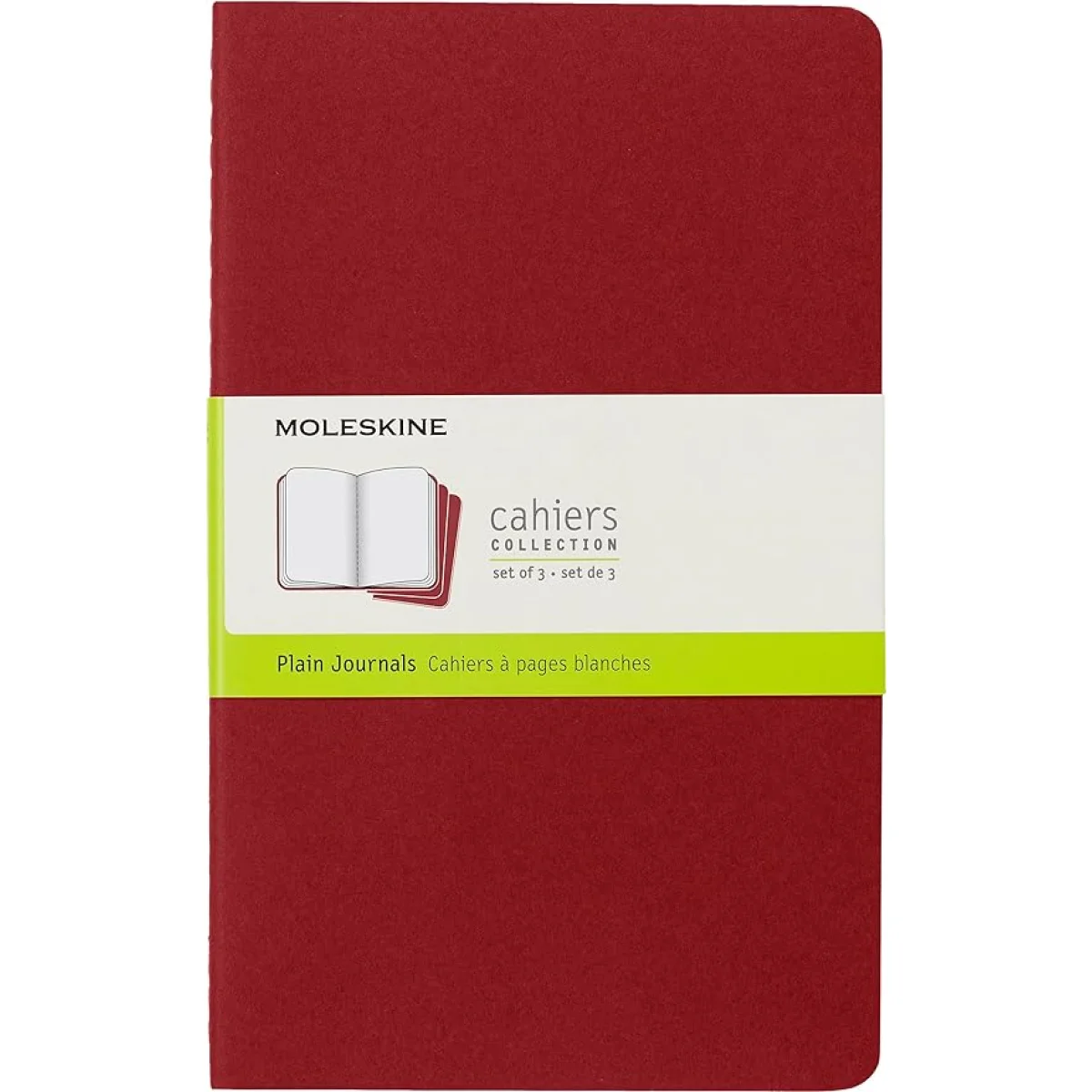 Llibreta 13x21 vermell nabiu llis L Moleskine CH118 -paquet 3-
