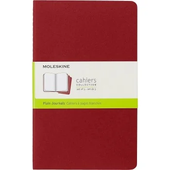 Llibreta 13x21 vermell nabiu llis L Moleskine CH118 -paquet 3-