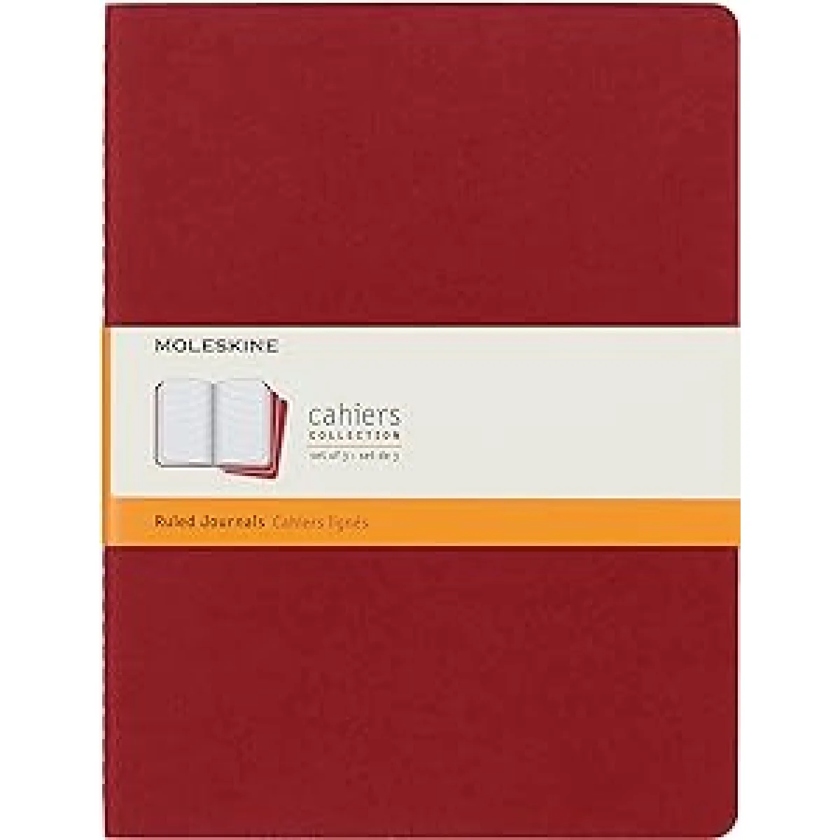 Llibreta 19x25 vermell nabiu ratlla XL Moleskine CH121  -paquet 3-