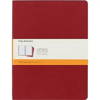Llibreta 19x25 vermell nabiu ratlla XL Moleskine CH121  -paquet 3-