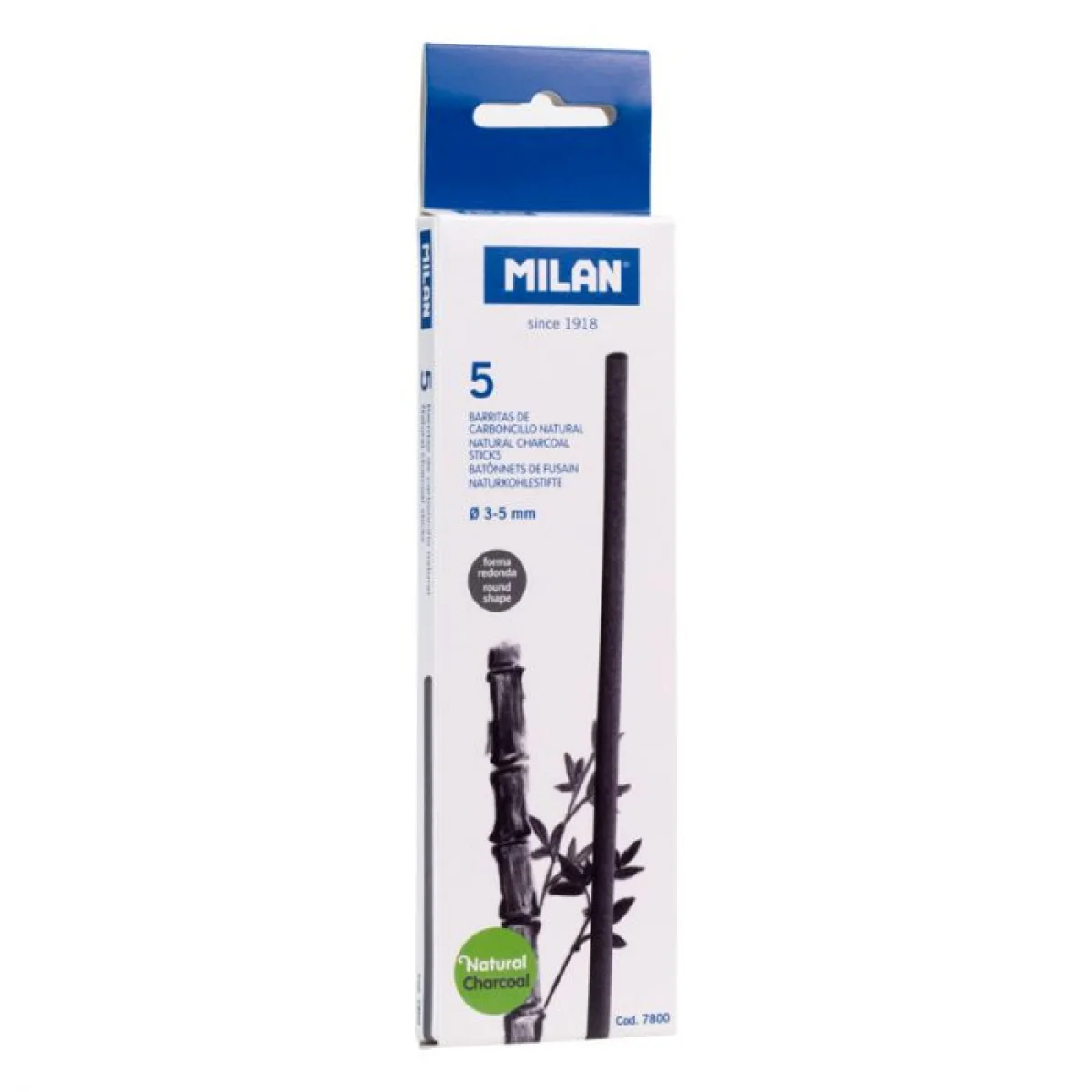 Carbonet natural cilíndric 3-5mm Milan 7800 -5u-
