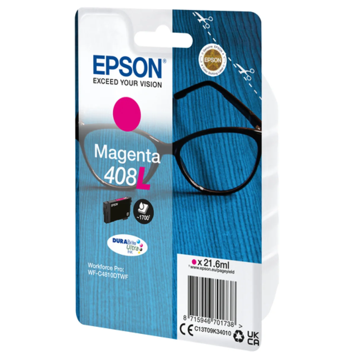 Cartutx tinta original Epson 408L magenta C13T09K34010