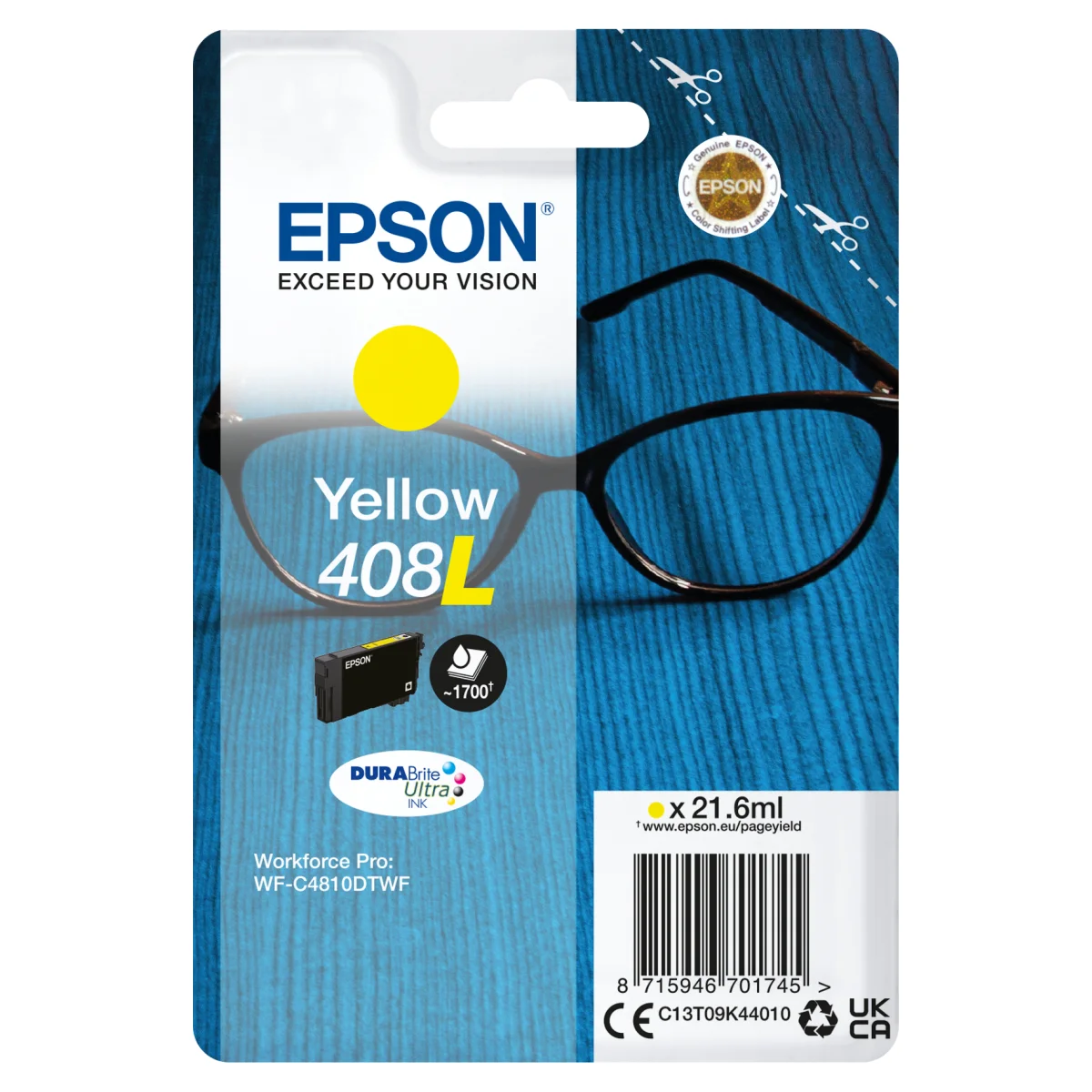 Cartutx tinta original Epson 408L groc C13T09K44010