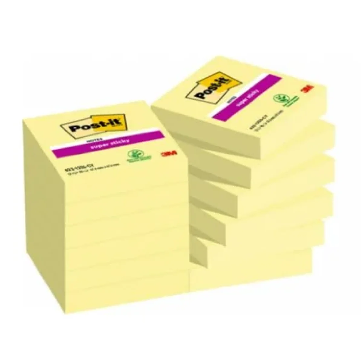 Notes adhesives color groc 47,6x47,6 Post-it -paquet 12- 