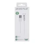 Cable de carga i sincronizació USB/MicroUSB  Blanc 1m Way WCBMUSB1