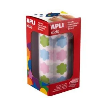 Rotllo etiquetes autoad flors multicolor Apli 19236