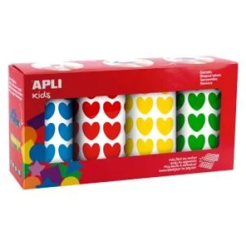 Rotllo etiquetes autoad cors multicolor Apli 19502 -4 un-