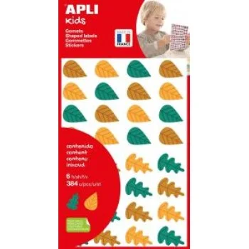 Etiquetes autoad fulles d'arbres multicolor Apli 19472