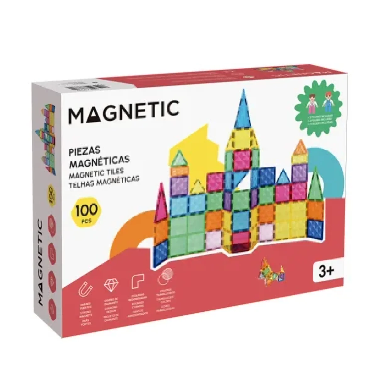 Joc de construcció 100 peçes Magnetics 710565