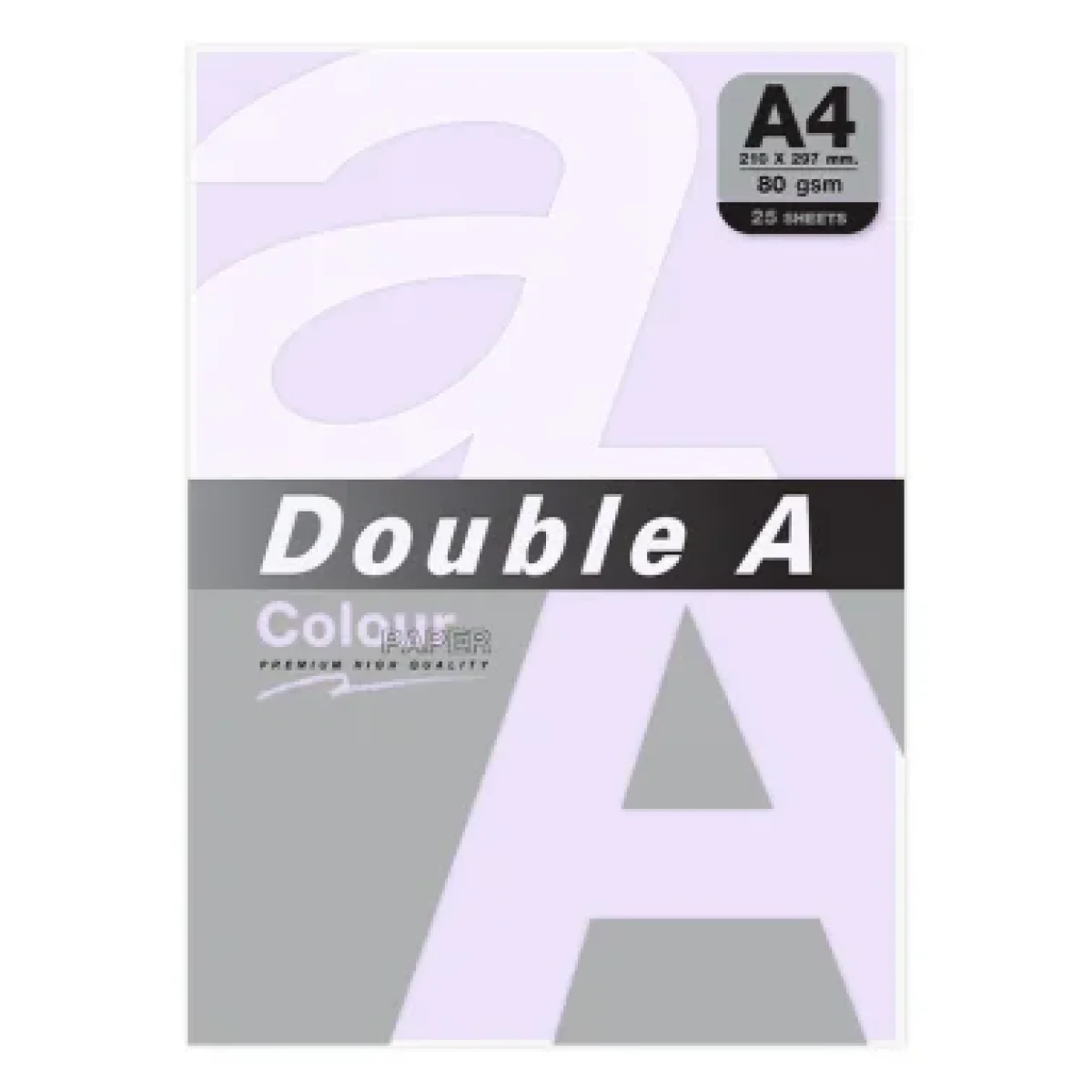 Paper Din A4 80g lavanda Double A  003205 -paquet 25 fulls-