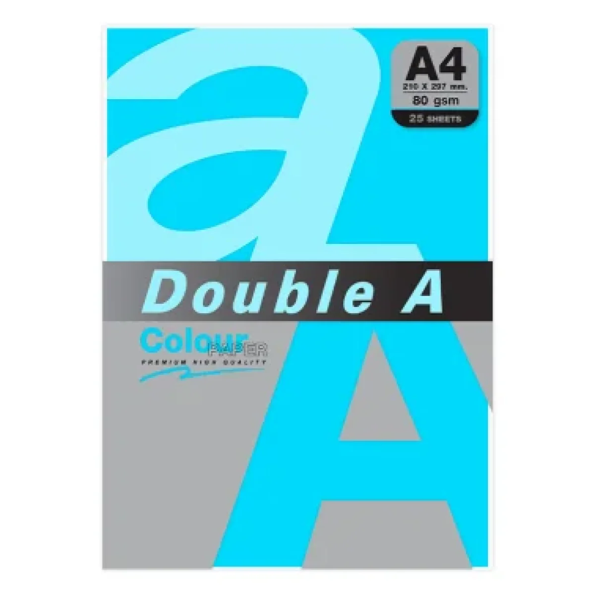 Paper Din A4 80g blau Double A  003214 -paquet 25 fulls-