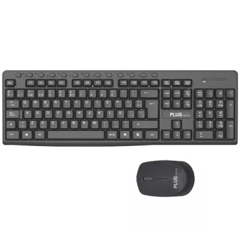 Teclat i mouse s/fil òptic negre Plus 130534