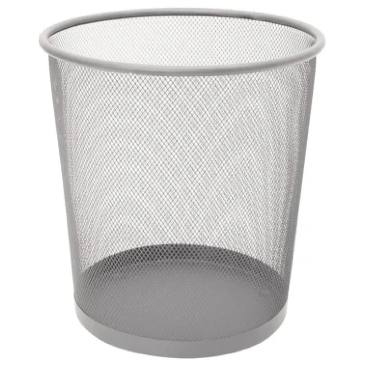 Paperera metàl·lica perforada  plata 13 l 27x21x28 Plus 040282
