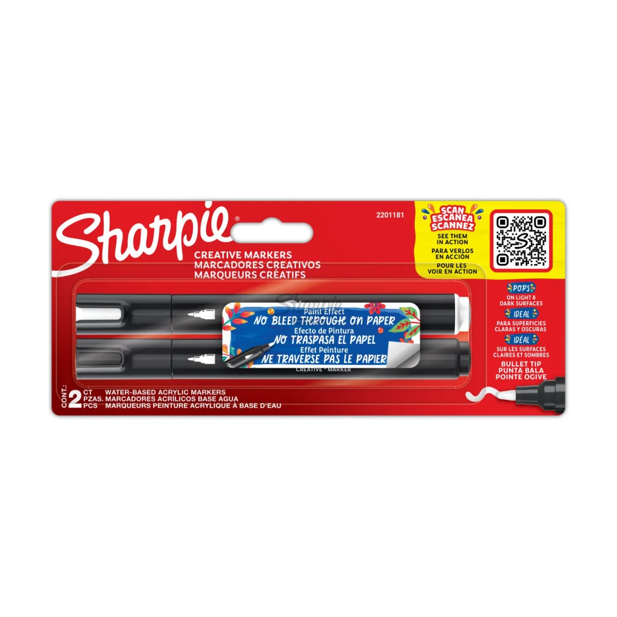 Retolador acrilic  blanc i negre Creative Sharpie 2201181 -2 p-