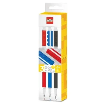 Bolígraf blau, vermell, negre gel 1x4 Lego -pack 3- 51513