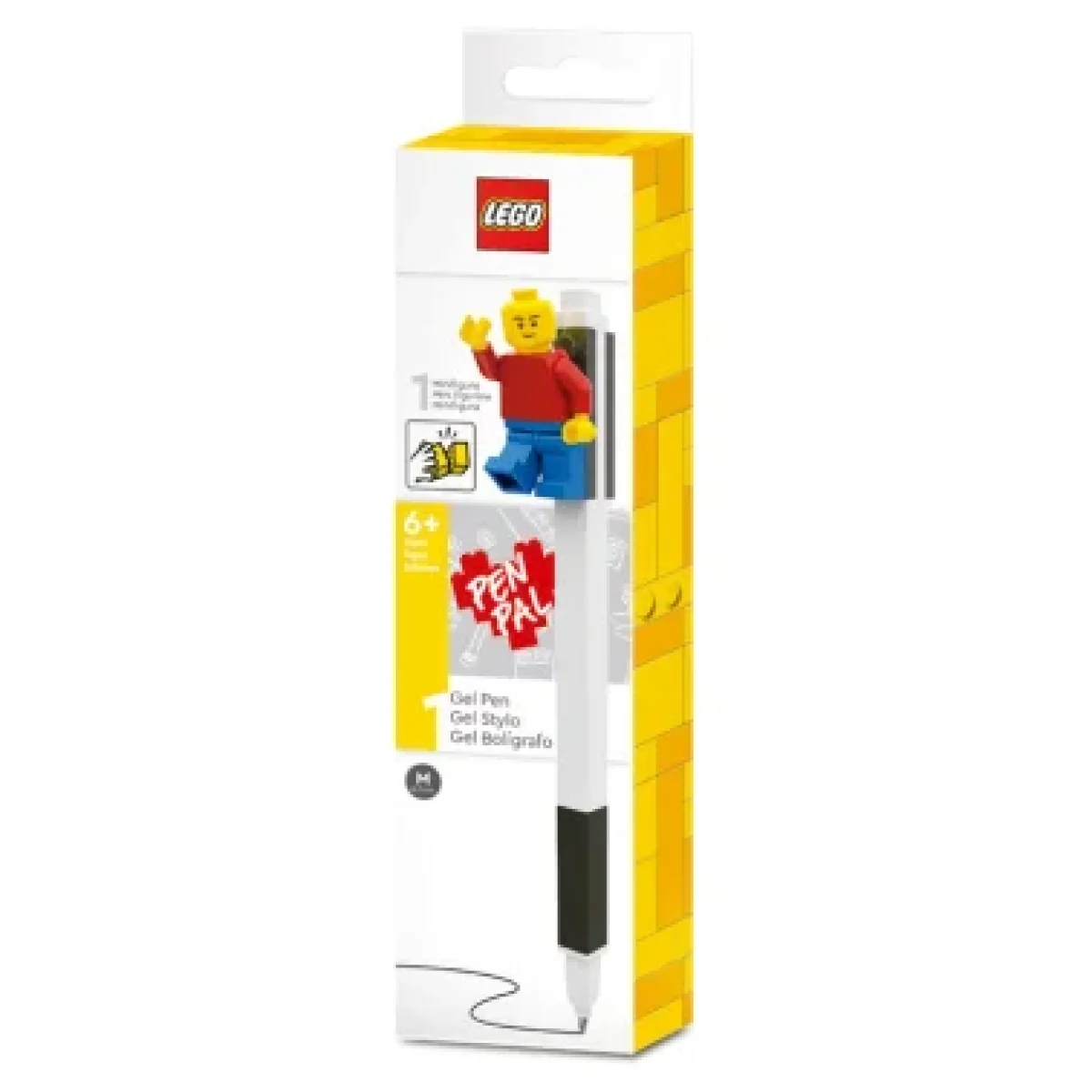 Bolígraf tinta gel 0.7 mm negre mini figura 1x4 Lego 52601