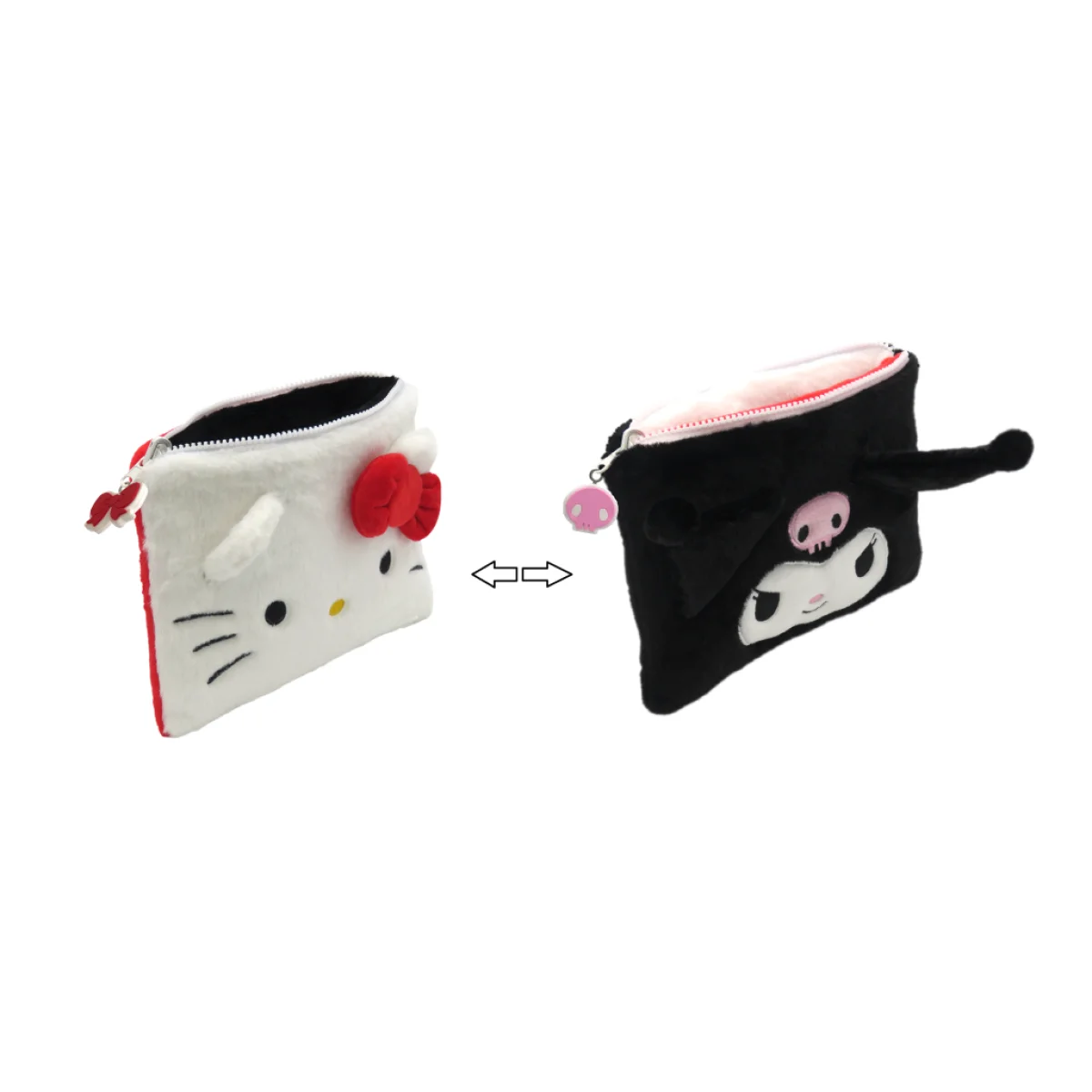 Necesser peluix reversible Hello Kitty-Kuromi CYP NC37-01HK