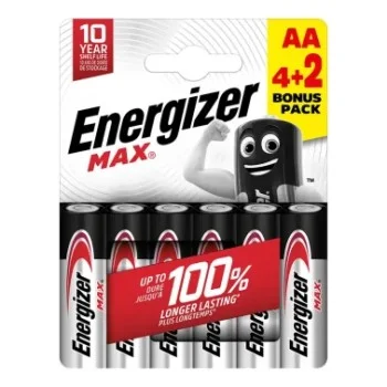 Pila LR06 (AA) Energizer Max -paquet 4+2-
